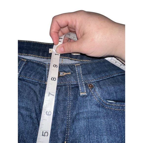 Levi's Strauss 712 Denim Jeans Slim Stretch Straight Leg Sz 30 Dark Wash - Picture 5 of 6